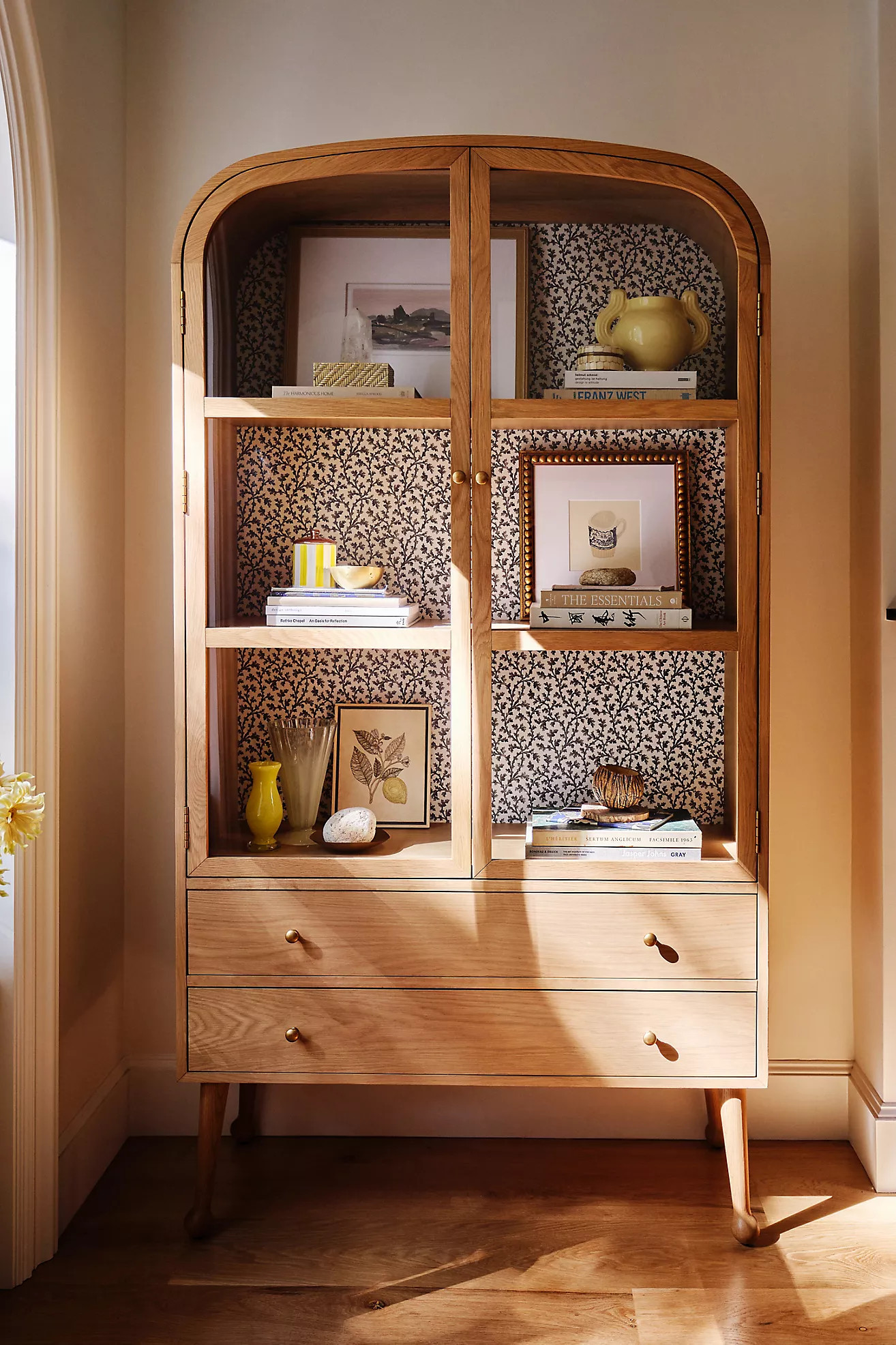 Moretti Oak Curio Cabinet | Anthropologie (US)