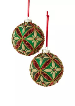 Biltmore® Floral Christmas Ornaments - Set of 2 | Belk