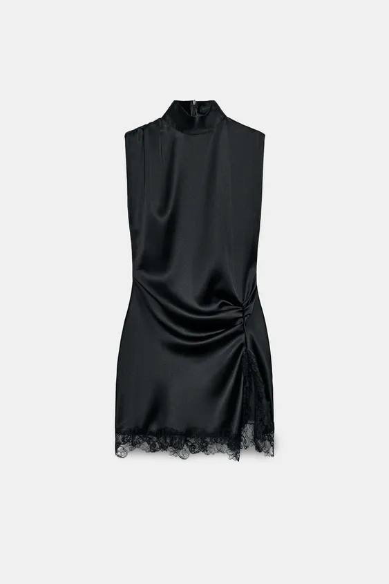 SATIN LACE DRESS | Zara US