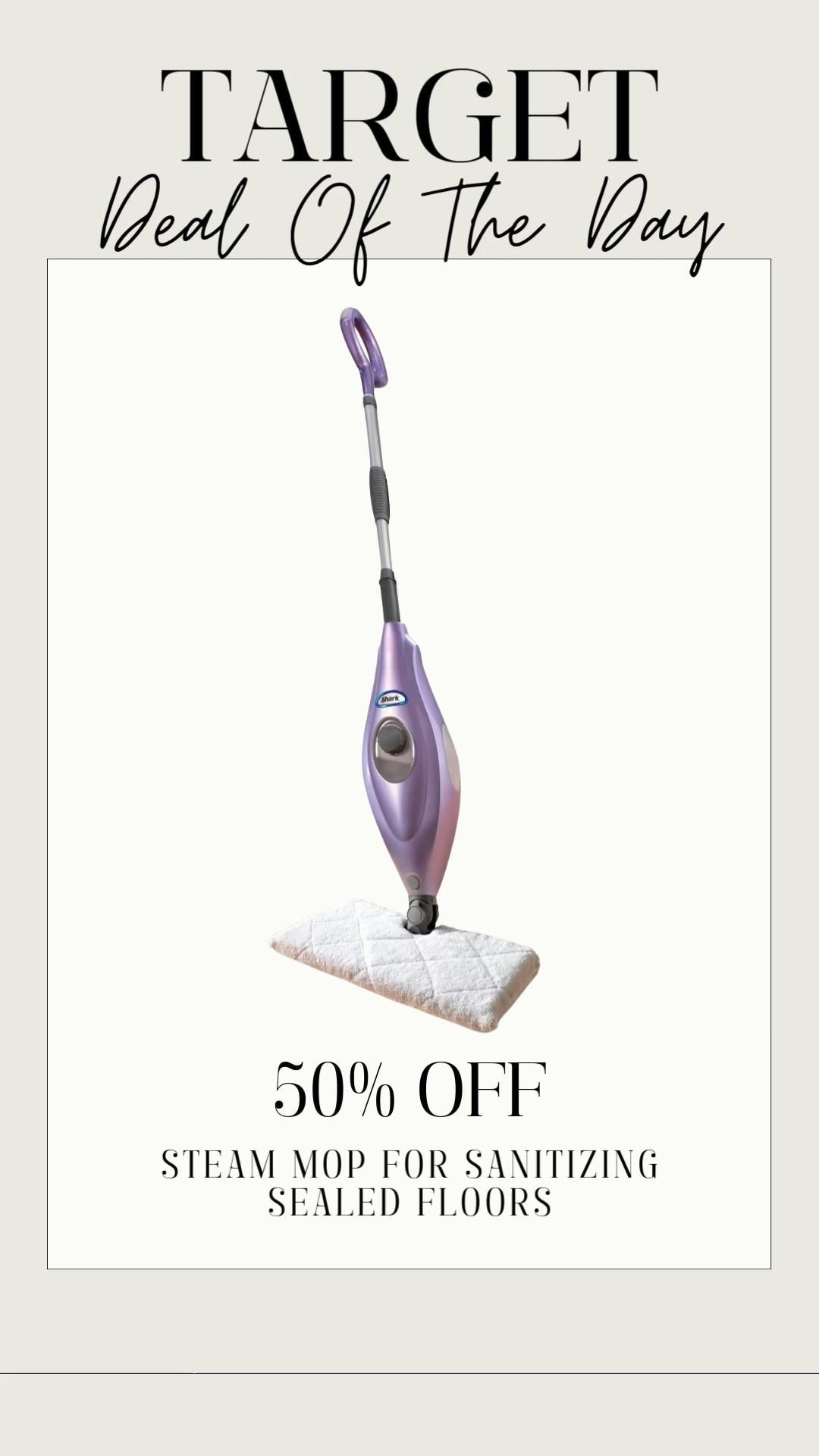 Today only!! Get this shark steam mop for 50% off 

#LTKFindsUnder50 #LTKSaleAlert #LTKHome