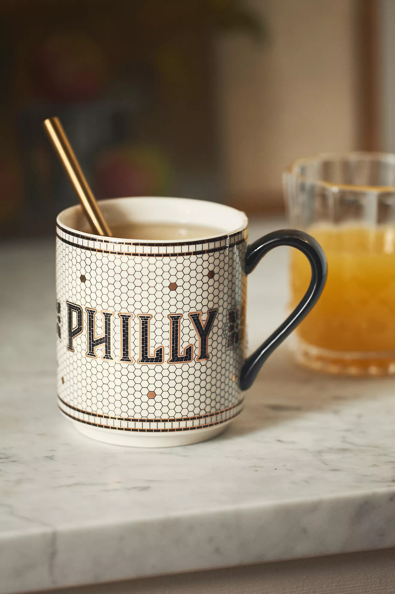 The Bistro Tile Stoneware Mug: Philly Edition | Anthropologie (US)