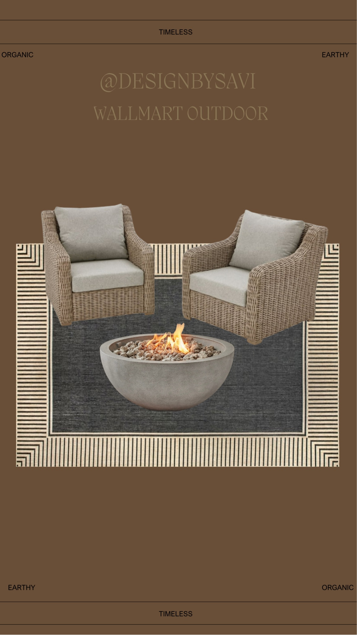 Outdoor patio set 🌴 I’m loving the swivel chairs paired with this outdoor rug! 

Outdoor, patio, living space, fire pit, swivel chairs, accent chairs, wicker chairs, fireplace 

#LTKhome #LTKSeasonal