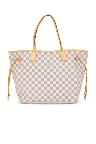 Louis Vuitton Damier Azur Neverfull MM Tote Bag in White | FWRD 