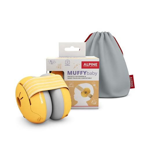 Alpine Muffy Baby Ear Protection for Babies and Toddlers up to 36 Months - CE & ANSI Certified - Noise Reduction Earmuffs - Comfortable Baby Headphones Against Hearing Damage & Improves Sleep - Yellow | Amazon (US)