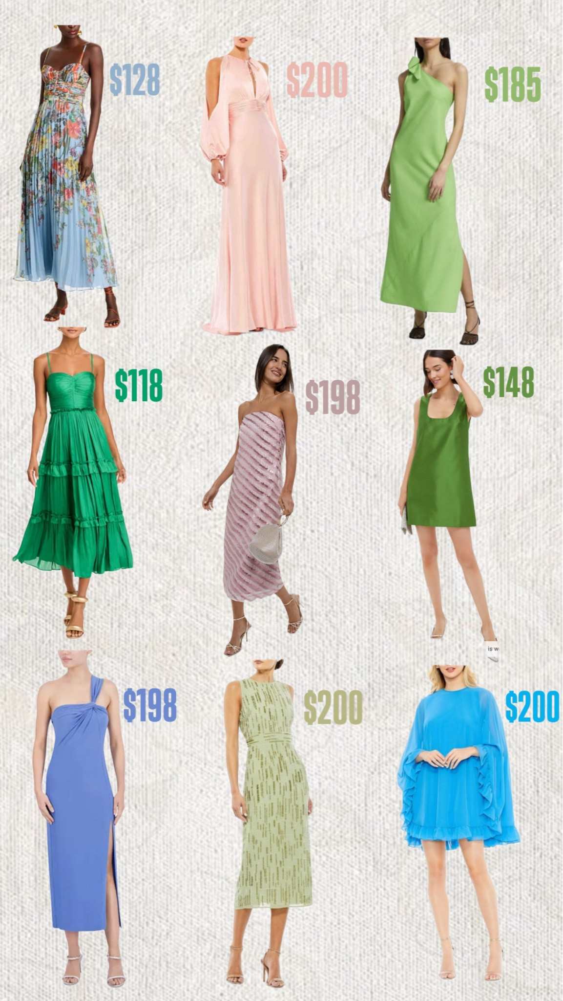 Spring/ Summer wedding guest dresses under $200