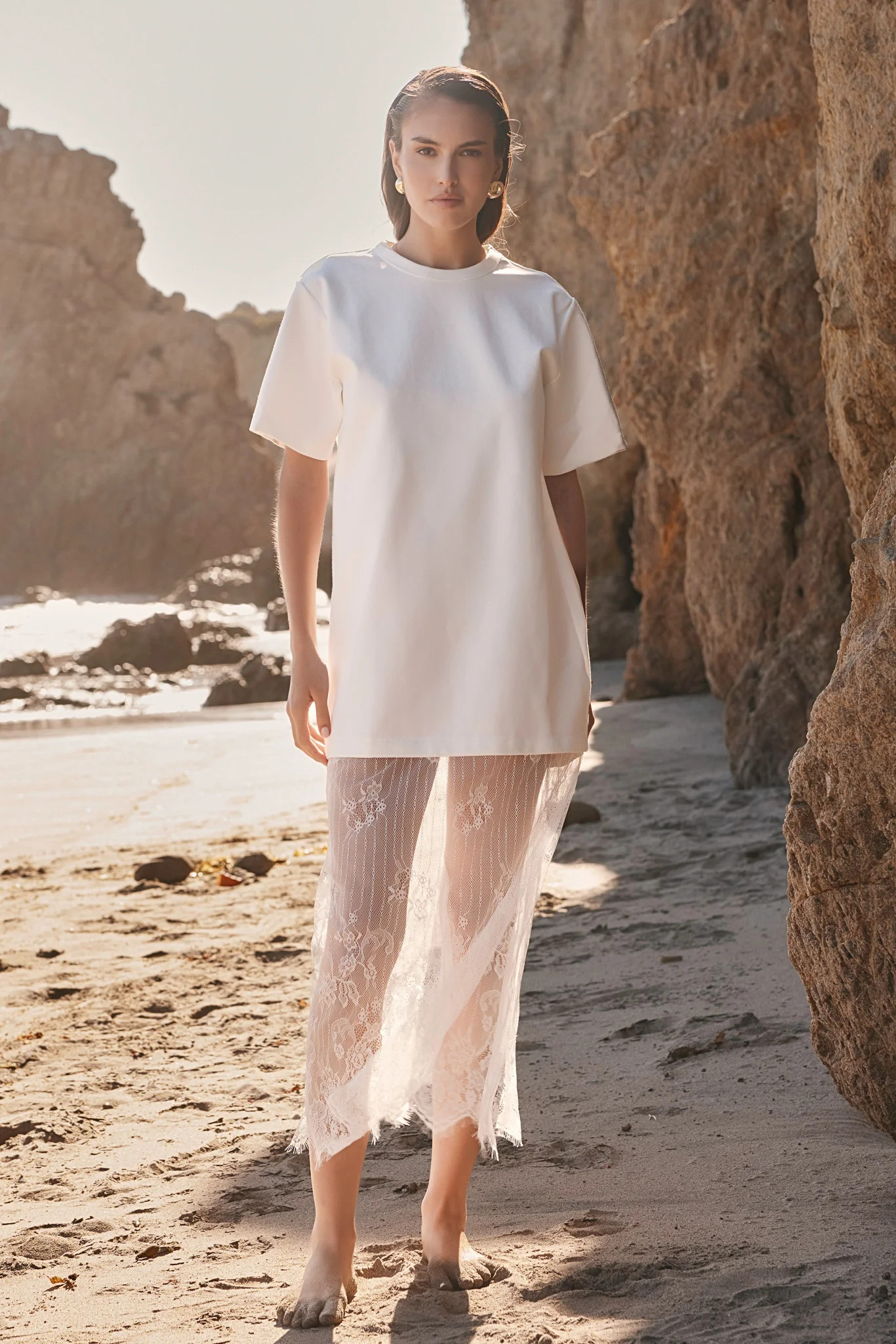 Strapless Combined Godet Dress | Endless Rose