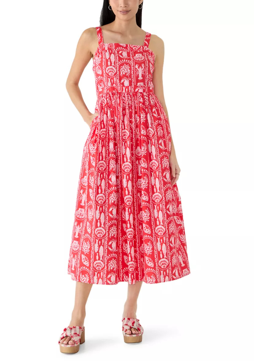 Petite Sleeveless Square Neck Maxi Dress | Belk