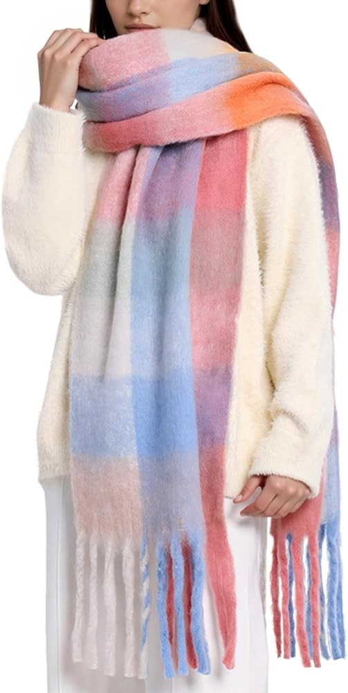 Colorful Winter Scarf for Women - Warm Chunky Blanket Scarves,Trendy Christmas Gifts & Stocking S... | Amazon (US)