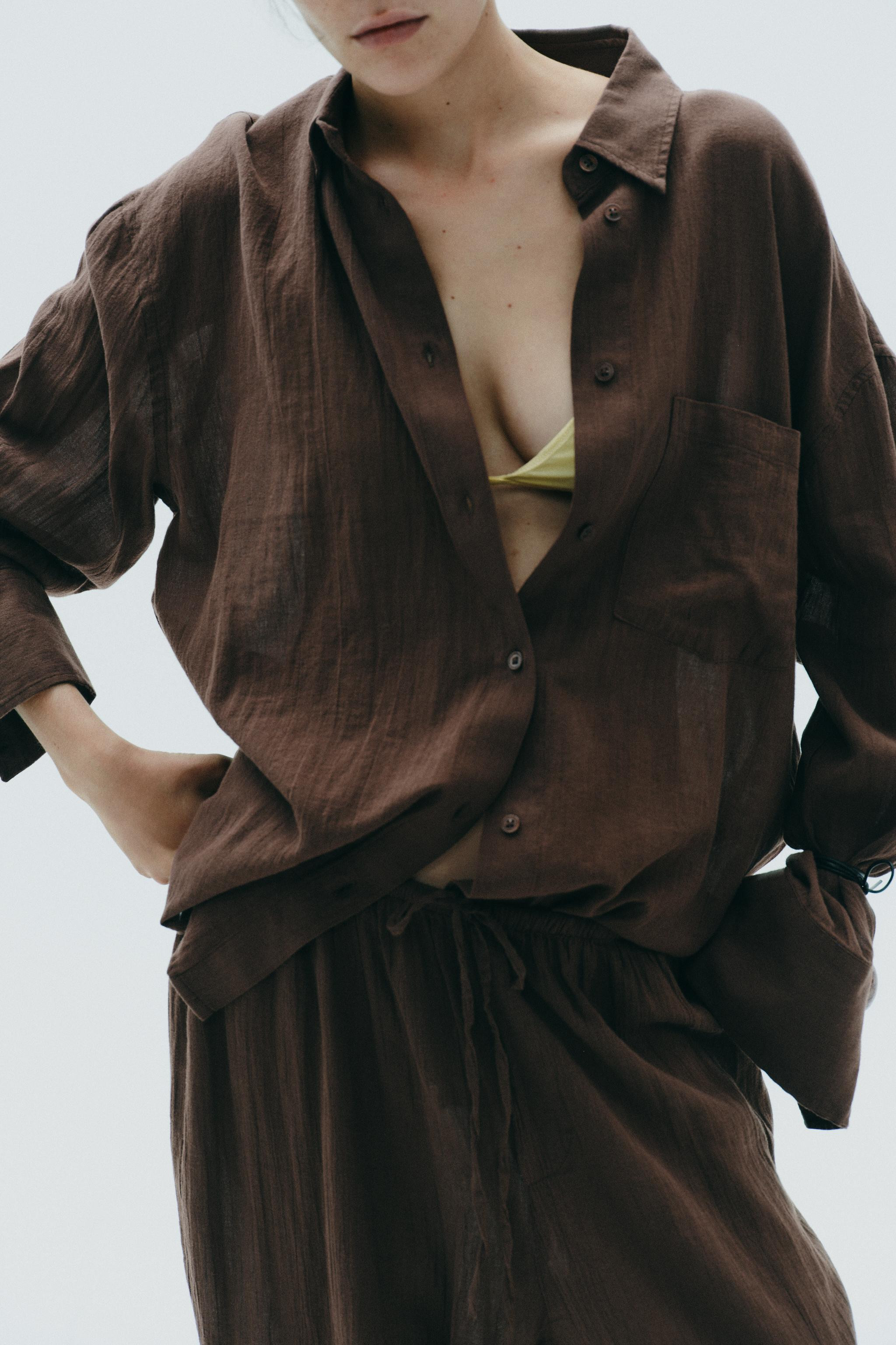 OVERSIZE GAUZE SHIRT | Zara UK