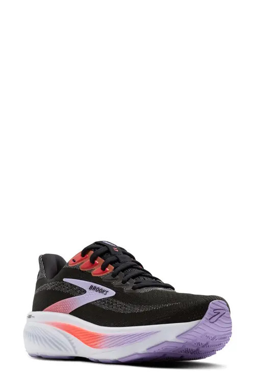 Brooks Ghost 17 Running Shoe in Black/Purple/Coral at Nordstrom, Size 9.5 | Nordstrom