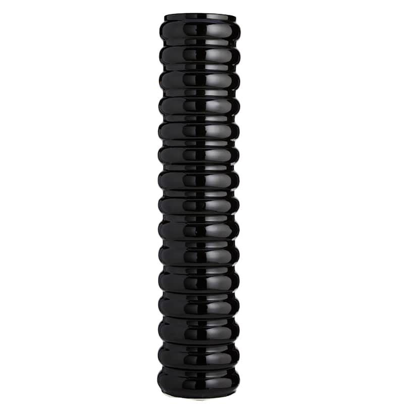 Black Ceramic Floor Vase, 30" | At Home