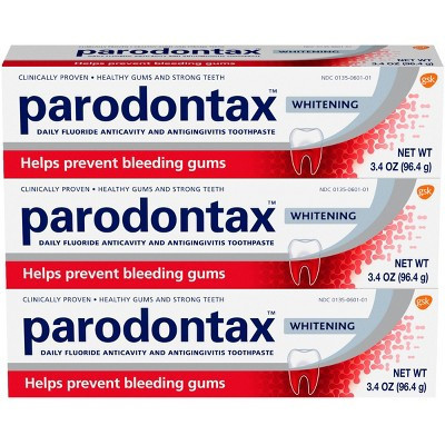 Parodontax Whitening Fluoride Anticavity and Antigingivitis Toothpaste - 3.4oz/3ct | Target