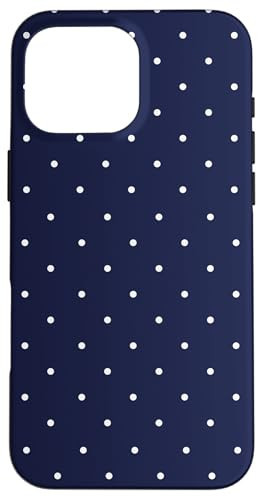 Navy Blue Polka Dots Aesthetic Polkadots Minimalist Women Case for iPhone 16 Pro Max | Amazon (US)