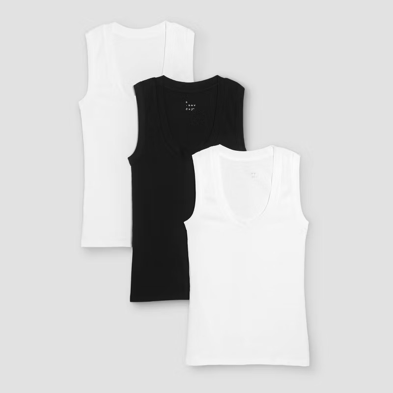 Women's Slim Fit 3pk Bundle Tank Top - A New Day™ | Target