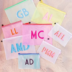 Shadow Monogram Pool Bag // Bridesmaids Wedding Custom Bachelorette Name School Everyday - Etsy | Etsy (US)