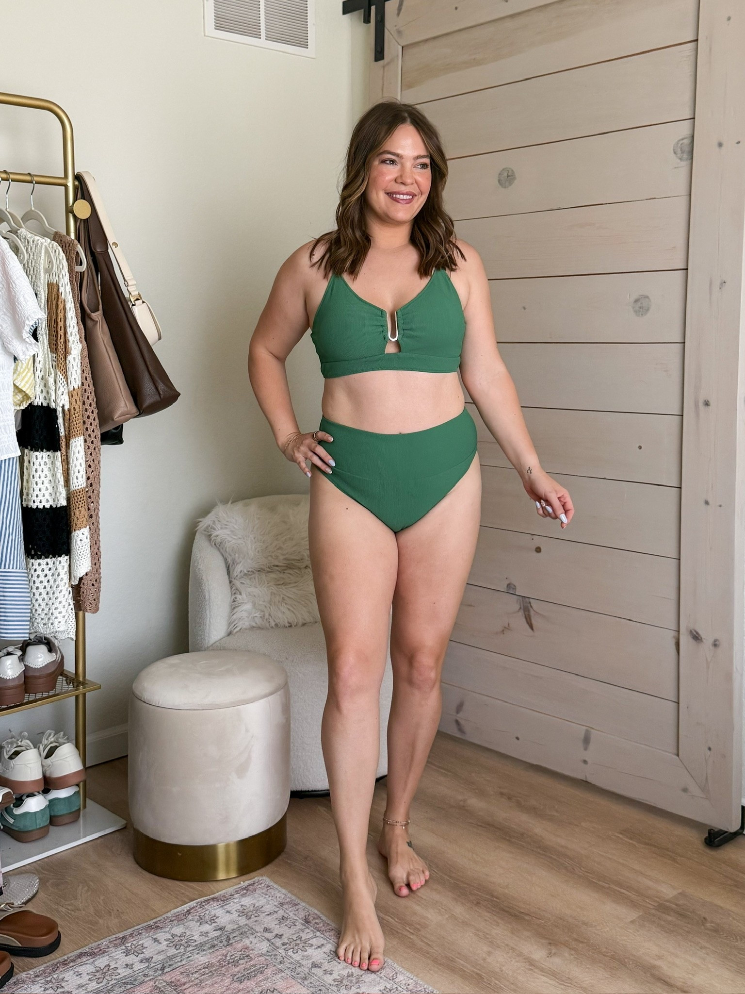 Love the pop of color and gold staining on this two piece swimsuit

#LTKSwim #LTKMidsize #LTKSeasonal