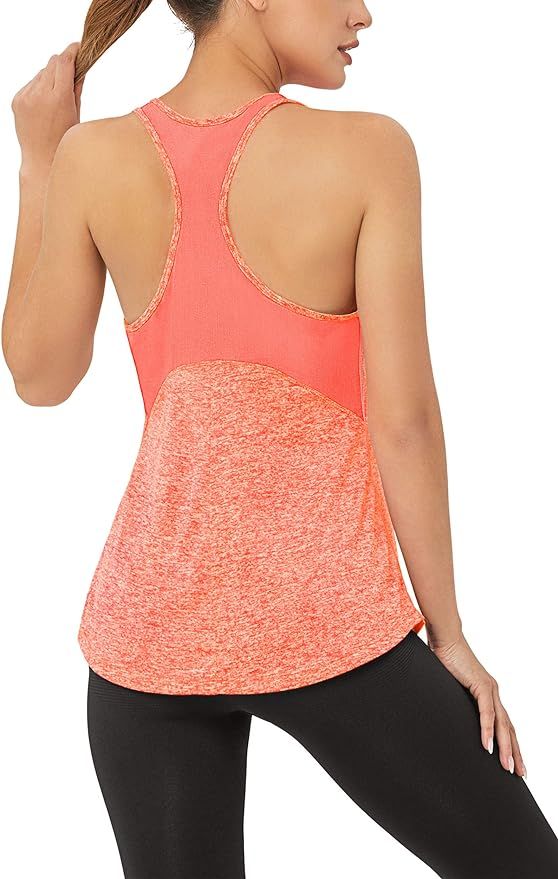 VIISHOW Yoga Tank Tops for Women Sleeveless Workout Tank Tops Mesh Back Tops Racerback Muscle Tan... | Amazon (US)