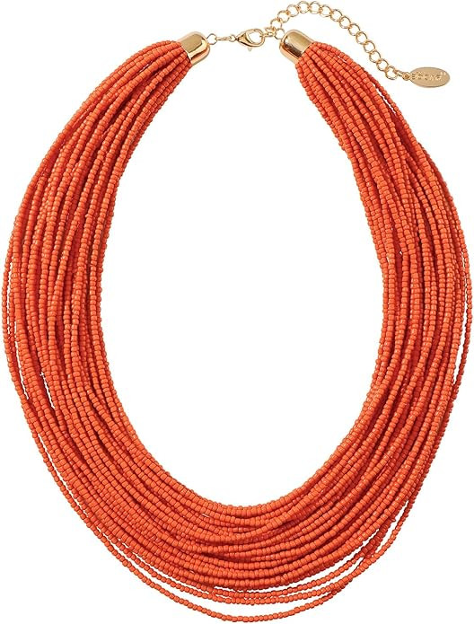 Bocar Multi Layer Chunky Bib Statement Seed Beads Cluster Collar Necklace for Women Gift (NK-1035... | Amazon (US)