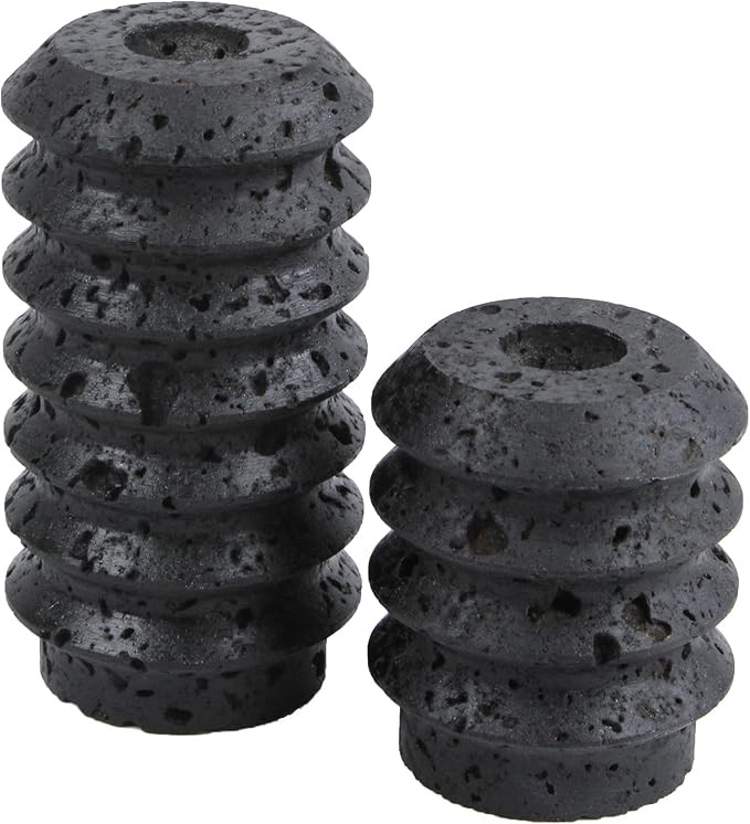 HofferRuffer Travertine Candlestick Holders, Set of 2 Natural Stone Candle Holder Decorative Cand... | Amazon (US)