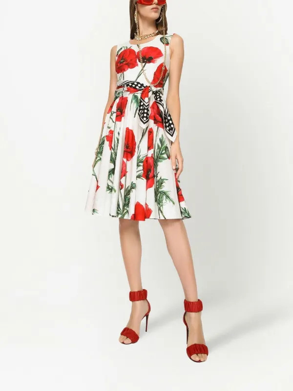 floral-print midi dress | Farfetch Global