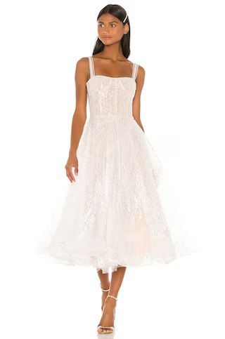 Bronx and Banco Mademoiselle Bridal Midi Dress in White from Revolve.com | Revolve Clothing (Global)