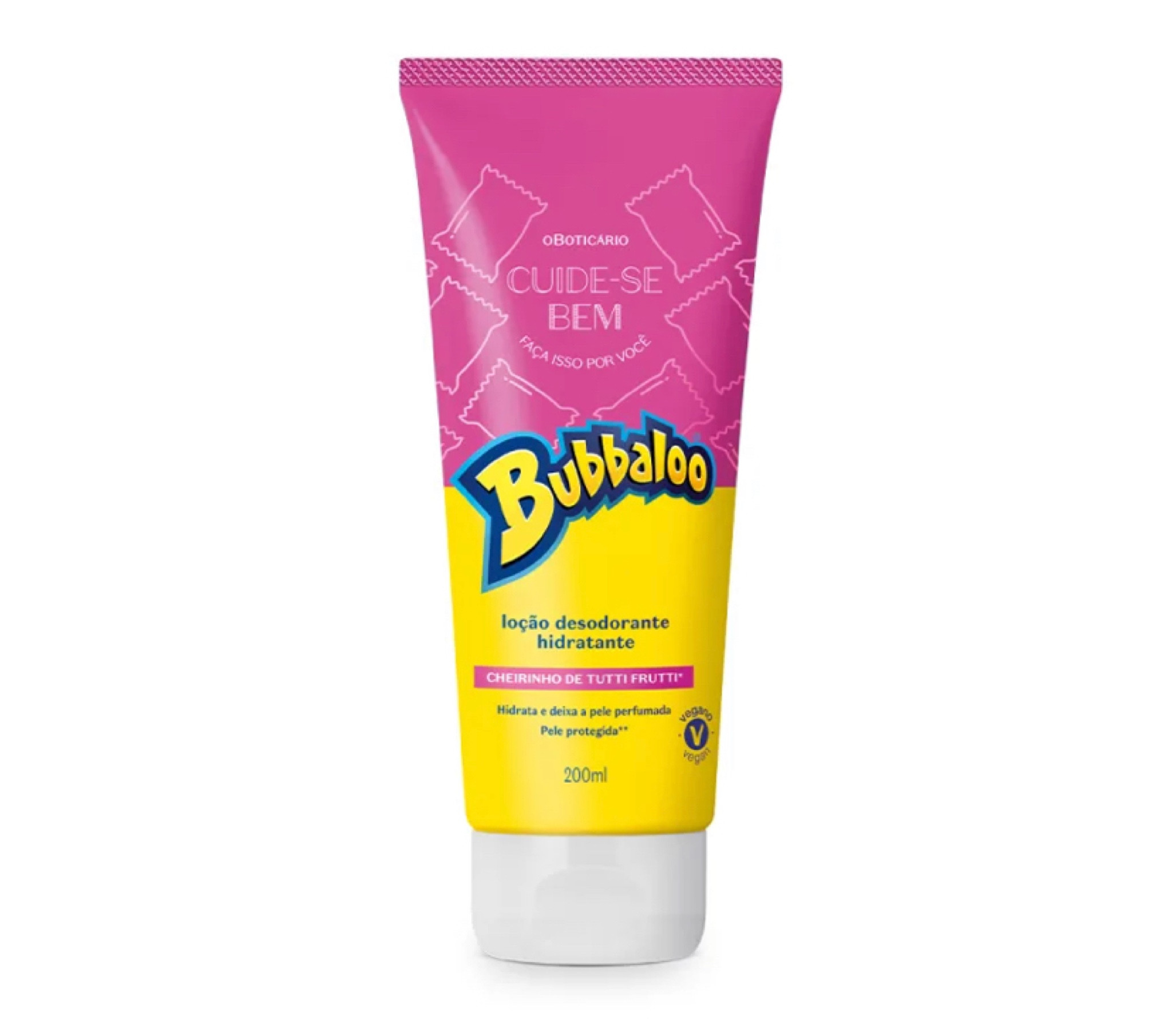 Loção desodorante hidratante corporal Cuide-se Bem Bubbaloo tutti-frutti

Hidrata por 48 horas, promove pele macia, sedosa e perfumada com sensação refrescante 

#LTKbrasil #LTKfamily #LTKbeauty