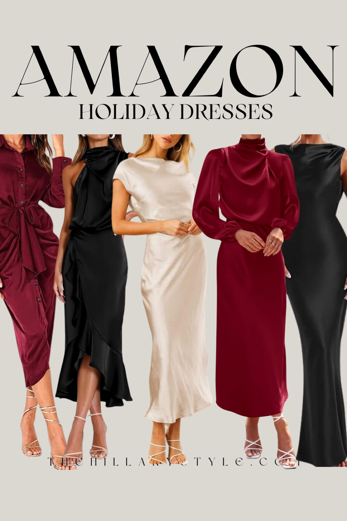 Amazon Holiday Dresses 

Amazon fashion, women’s fashion, holiday out, outfit inspo, satin dress, date night outfit, Amazon fashion finish, burgundy dress, black dress, holiday fashion  

#LTKStyleTip #LTKOver40 #LTKHoliday
