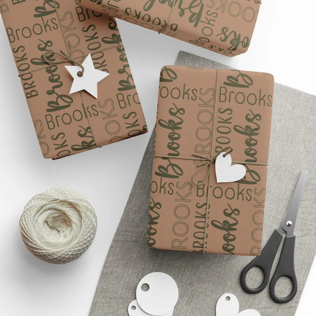 Earthtone Neutral Christmas Holiday Gift Wrapping Paper for Any Occasion Fun Wrapping Paper Holid... | Etsy (US)