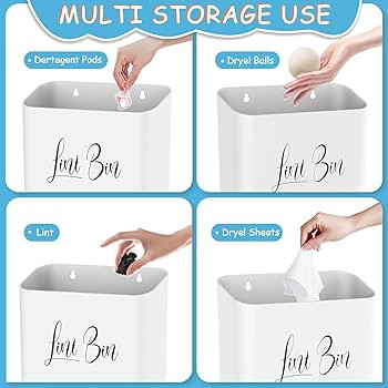 Sealegend Contenedor magnético de pelusa para cuarto de servicio con cepillo de pelusa para seca... | Amazon (US)