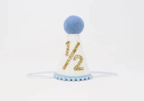 Half Birthday Hat for Baby Boy | Half Birthday Hat | 1/2 Birthday Boy | Half Birthday Outfit Part... | Etsy (US)