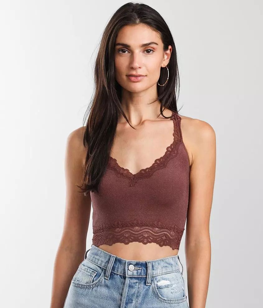 Lace Trim Lined Bralette | Buckle