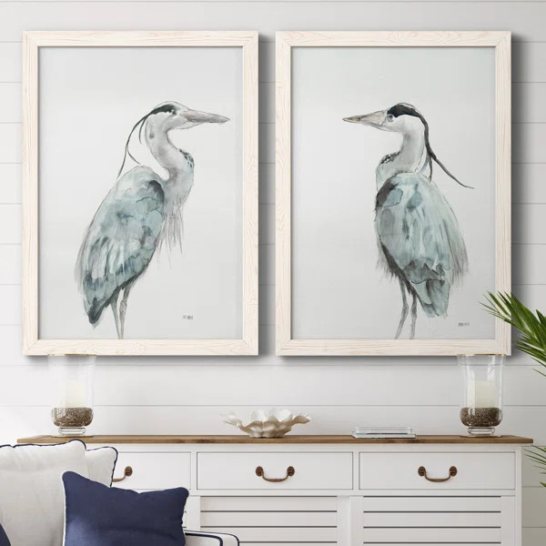 Blue Heron I - 2 Piece Picture Frame Print Set on Canvas | Wayfair Professional