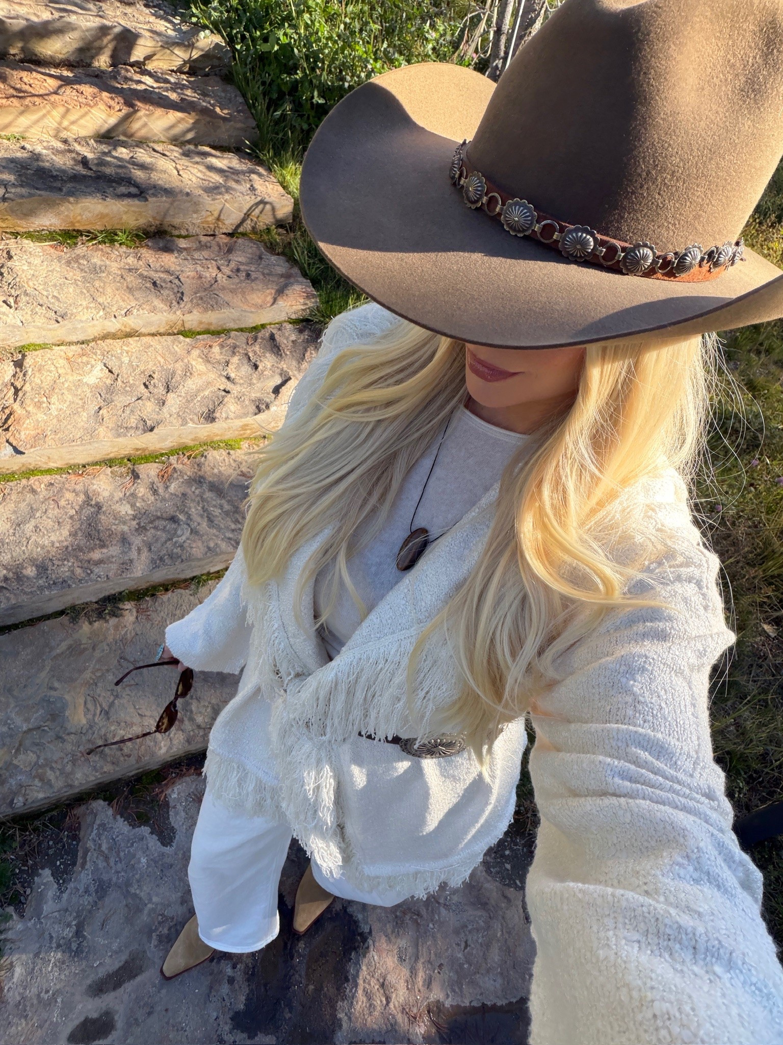 SIZE: small in cardigan ($$ - also linked similar), med in tee, 29 reg in jeans, boots are old Reformation (linked similar), linked similar hats! Code KATHLEEN20 for 20% off necklace. Lip liner - almond, lipstick - blaz’d donut, lip gloss - White Russian #kathleenpost

Western chic look, Montana mountain vibes, postpartum outfit

#LTKootd #LTKmomlife #LTKTravel