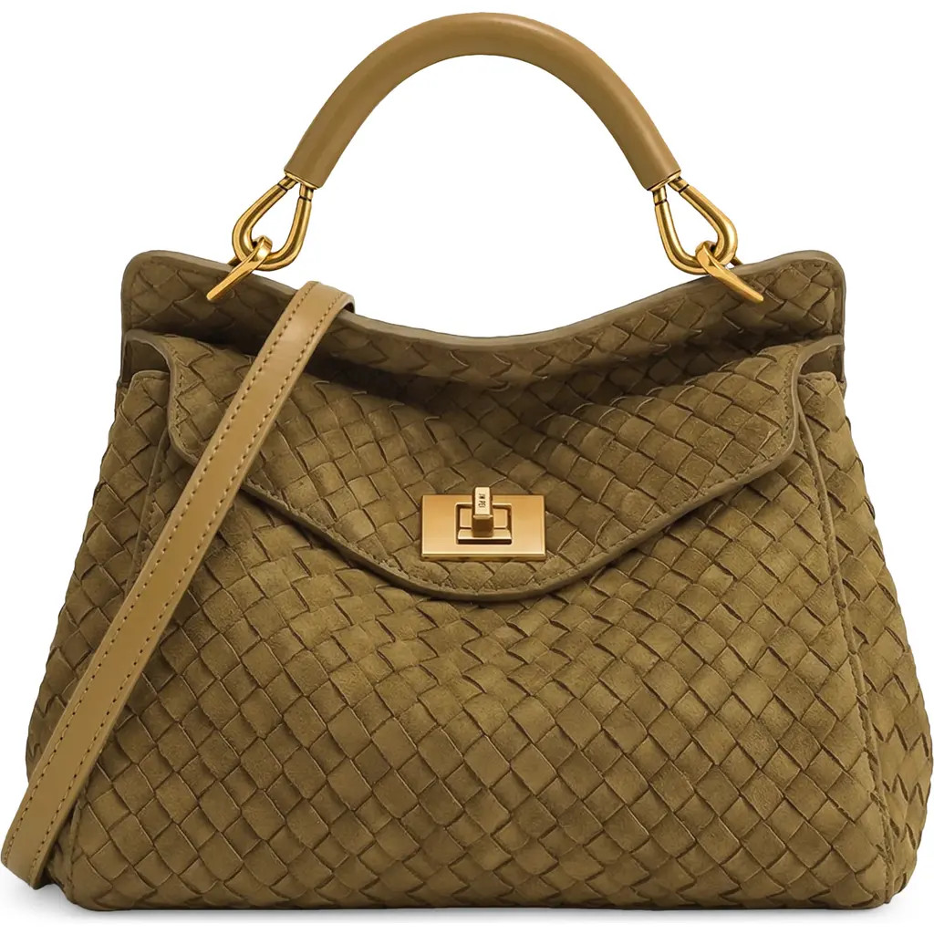 JW PEI Lucia Faux Suede Top Handle Bag in Olive Green at Nordstrom Rack | Nordstrom Rack