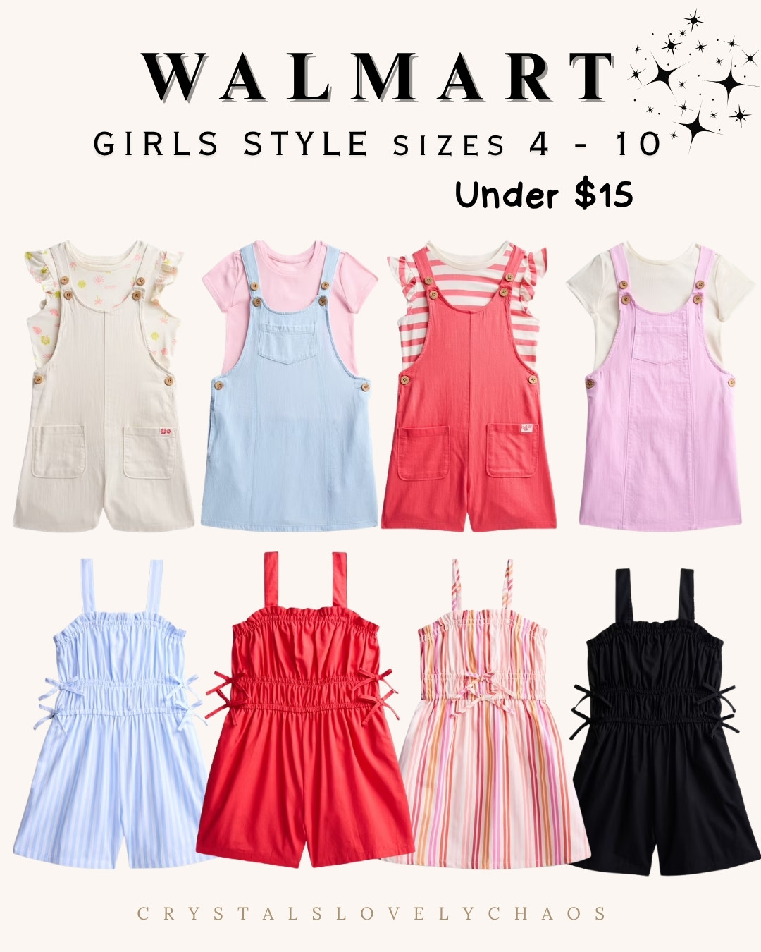 Spring style made easy 🌸✨ Cute, comfy, and all under $15 at Walmart! Perfect little outfits for girls who love to play, twirl, and shine all season long 💖☀️

 

 #LTKootd #LTKBaby #LTKKids