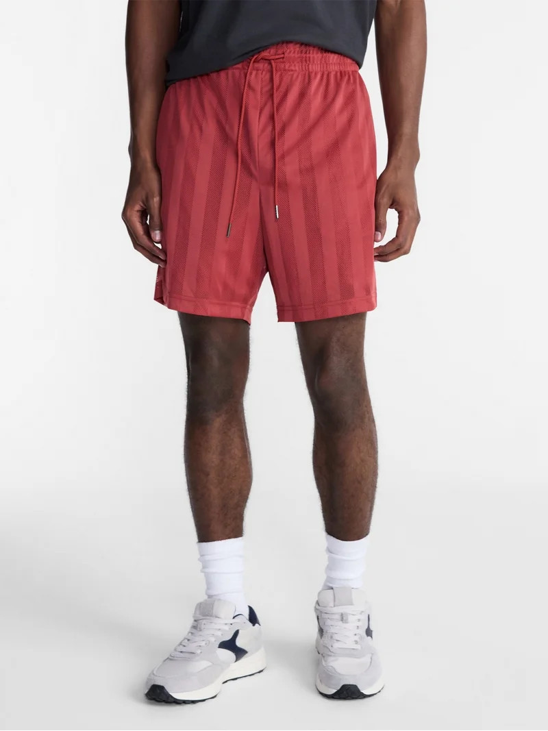 No Boundaries Men's & Big Men's Striped Mesh Shorts, 6.5" Inseam, Sizes XS-5XL | Walmart (US)