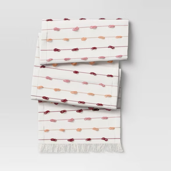72" x 14" Cotton Knot Striped Table Runner - Opalhouse™ | Target