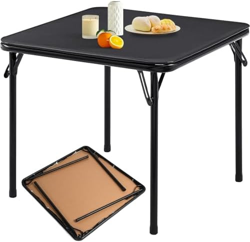 FurnitureR Square Folding Table, 33.9 Inch Card Table, Multi-Functional Foldable Portable for Ind... | Amazon (US)
