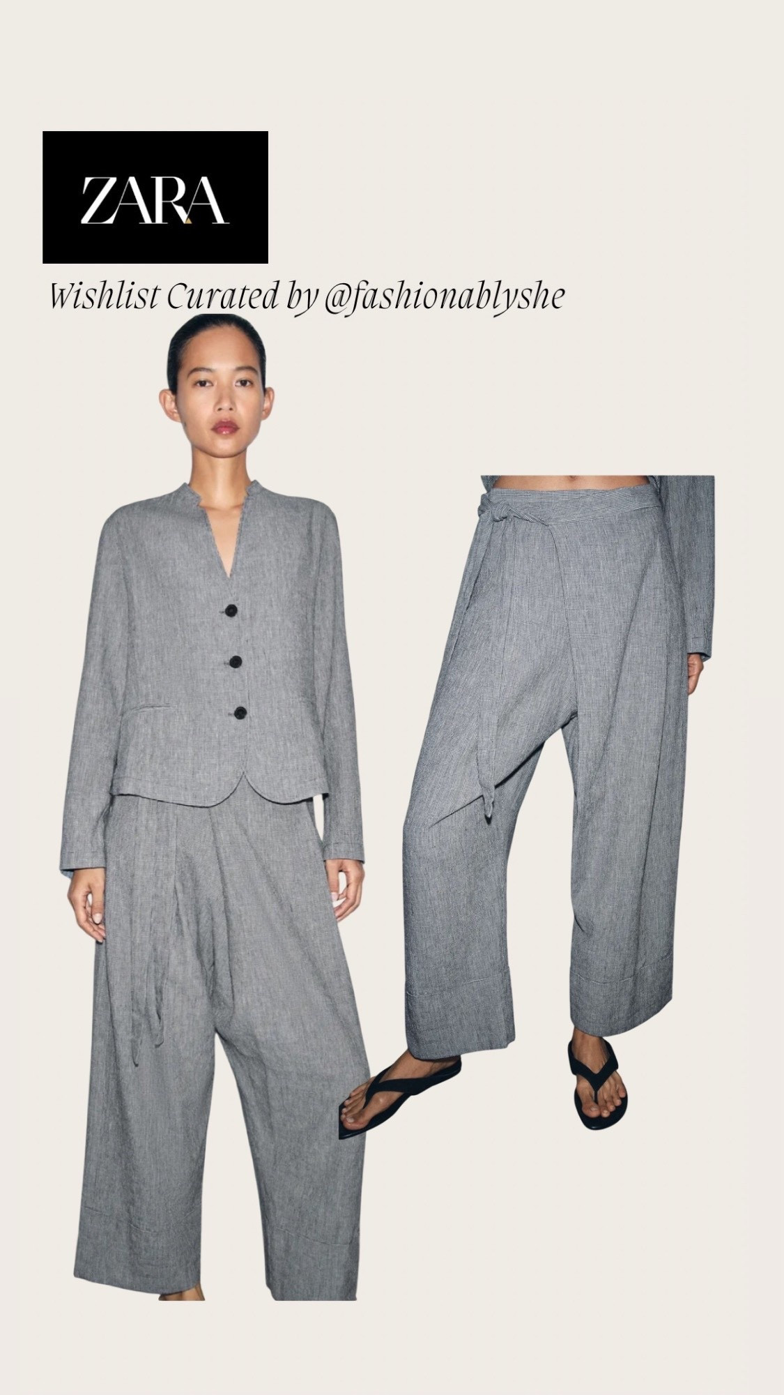 Zara 2 piece houndstooth  

#LTKmomlife #LTKOver40 #LTKdayinmylife