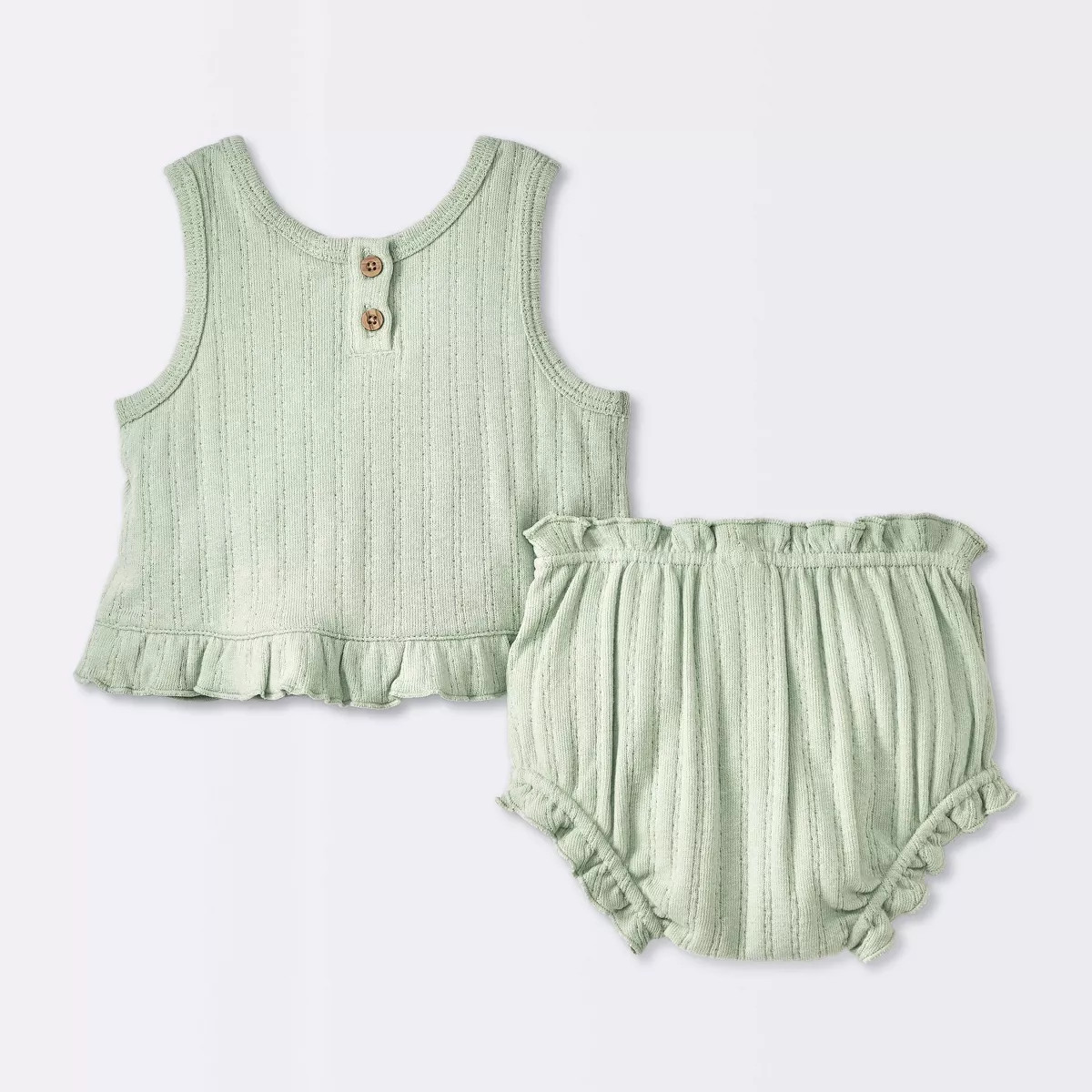 Baby Girls' Pointelle Knit Tank Top & Bloomer Set - Cloud Island™ Green | Target