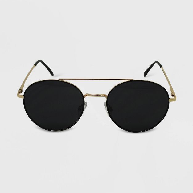 Women's Aviator Sunglasses - Wild Fable™ Black/Gold | Target