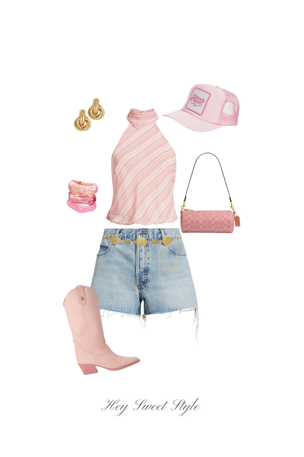 Pretty in pink country concert outfit 💗  

 