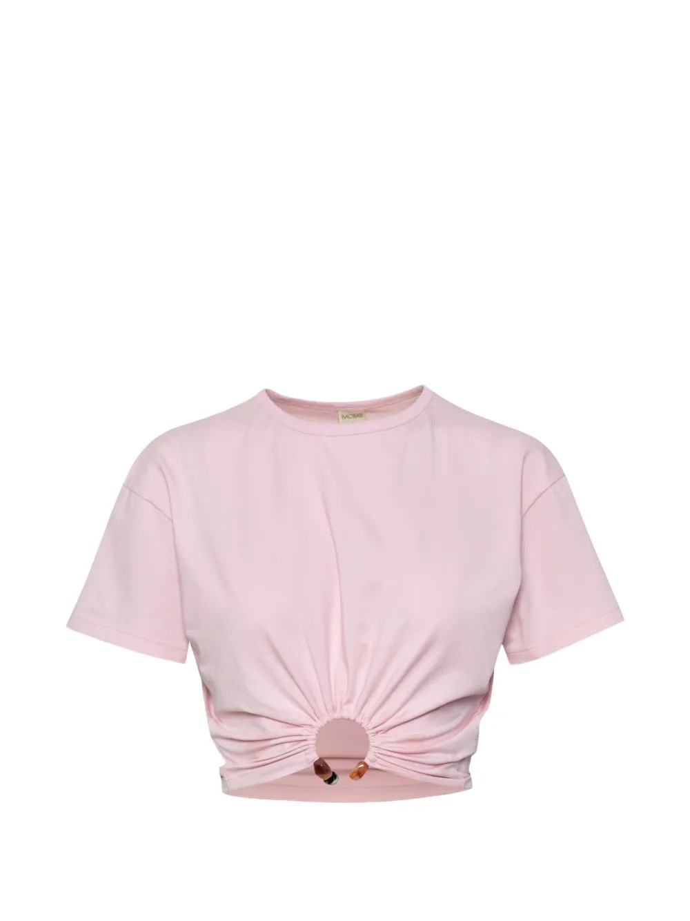 Baobab Tika Ruched ring-detail T-shirt | Pink | FARFETCH | Farfetch Global