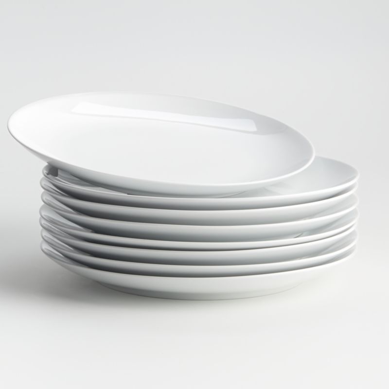 Aspen Coupe Dinner Plates 10.5", Set of Eight + Reviews | Crate & Barrel | Crate & Barrel