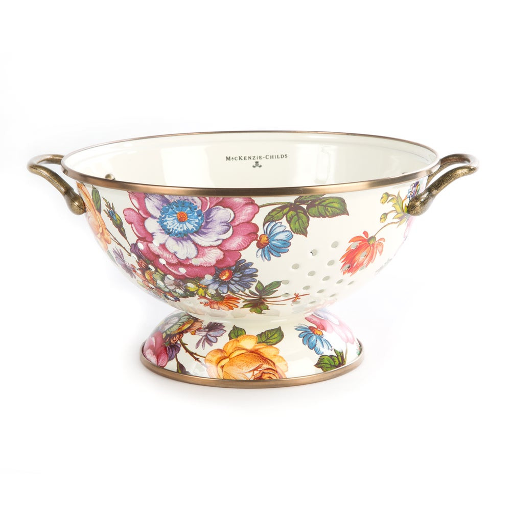 White Flower Market Large Colander | MacKenzie-Childs