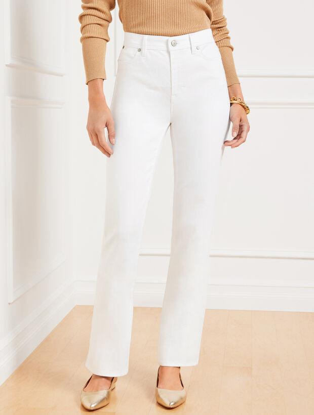 High-Waist Barely Boot Jeans -  White | Talbots