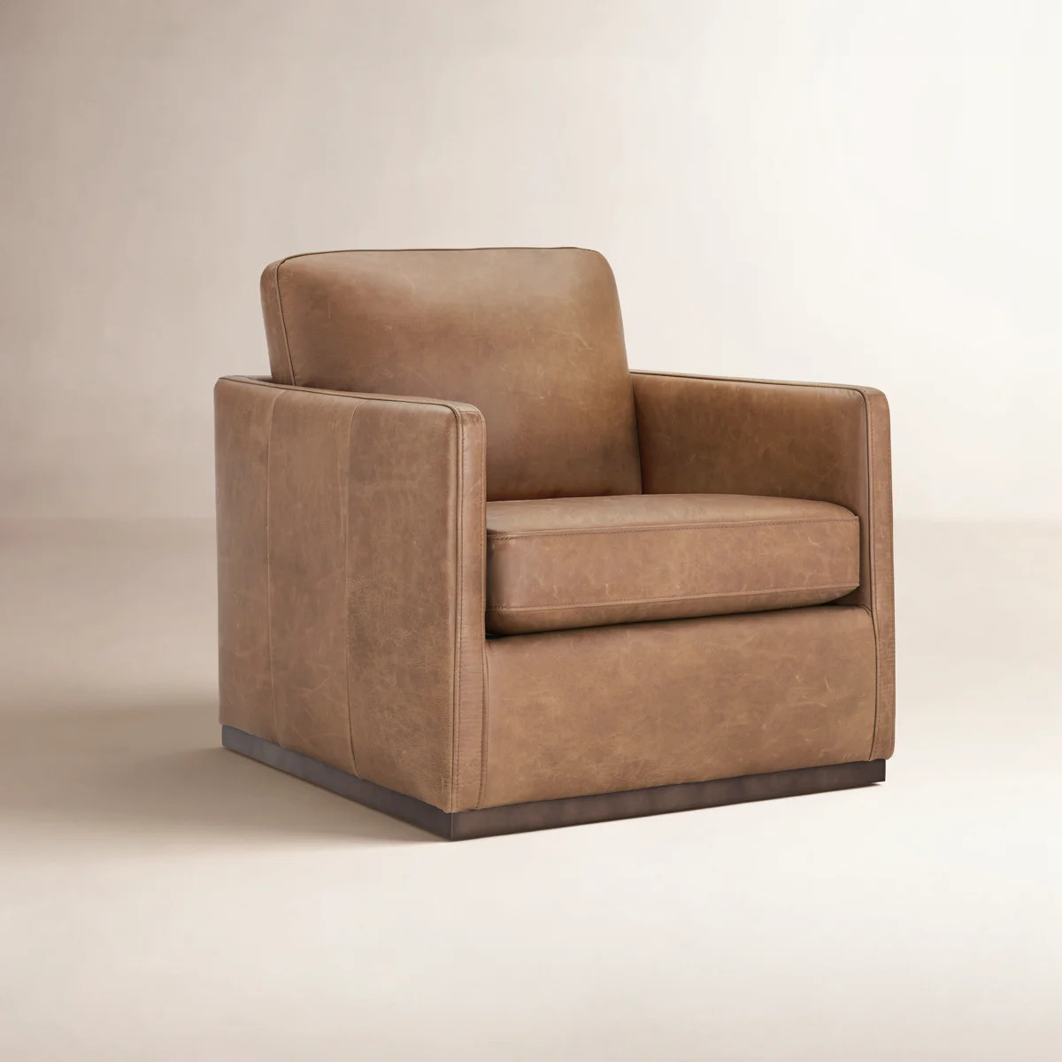 Bobbi Genuine Leather Swivel Chair | Joss & Main