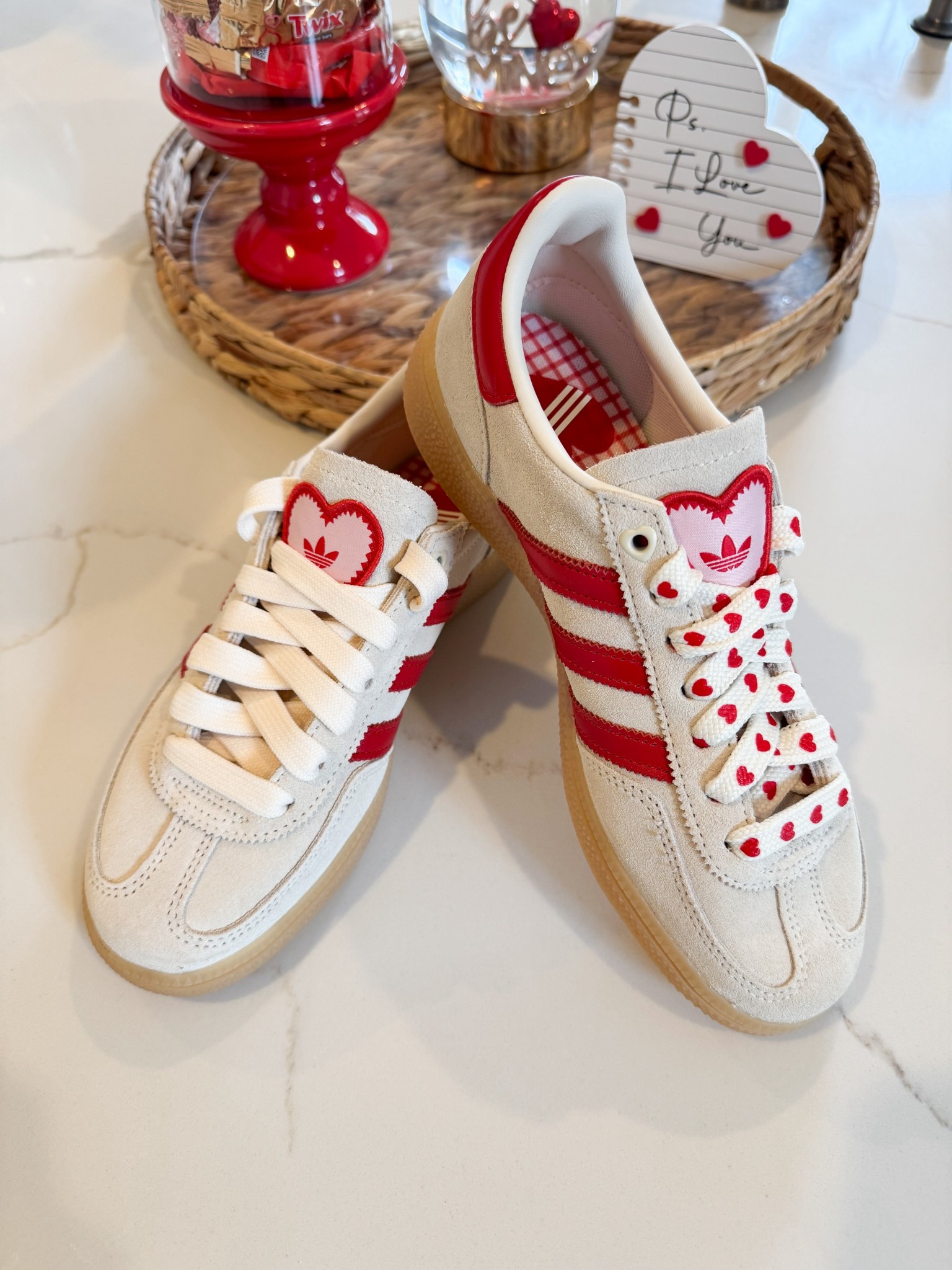 Adidas Spezial Valentine sneak❤️
Runs big.
My normal size is 7.5, purchased size 7.

#LTKValentine #LTKgrwm #LTKSeasonal