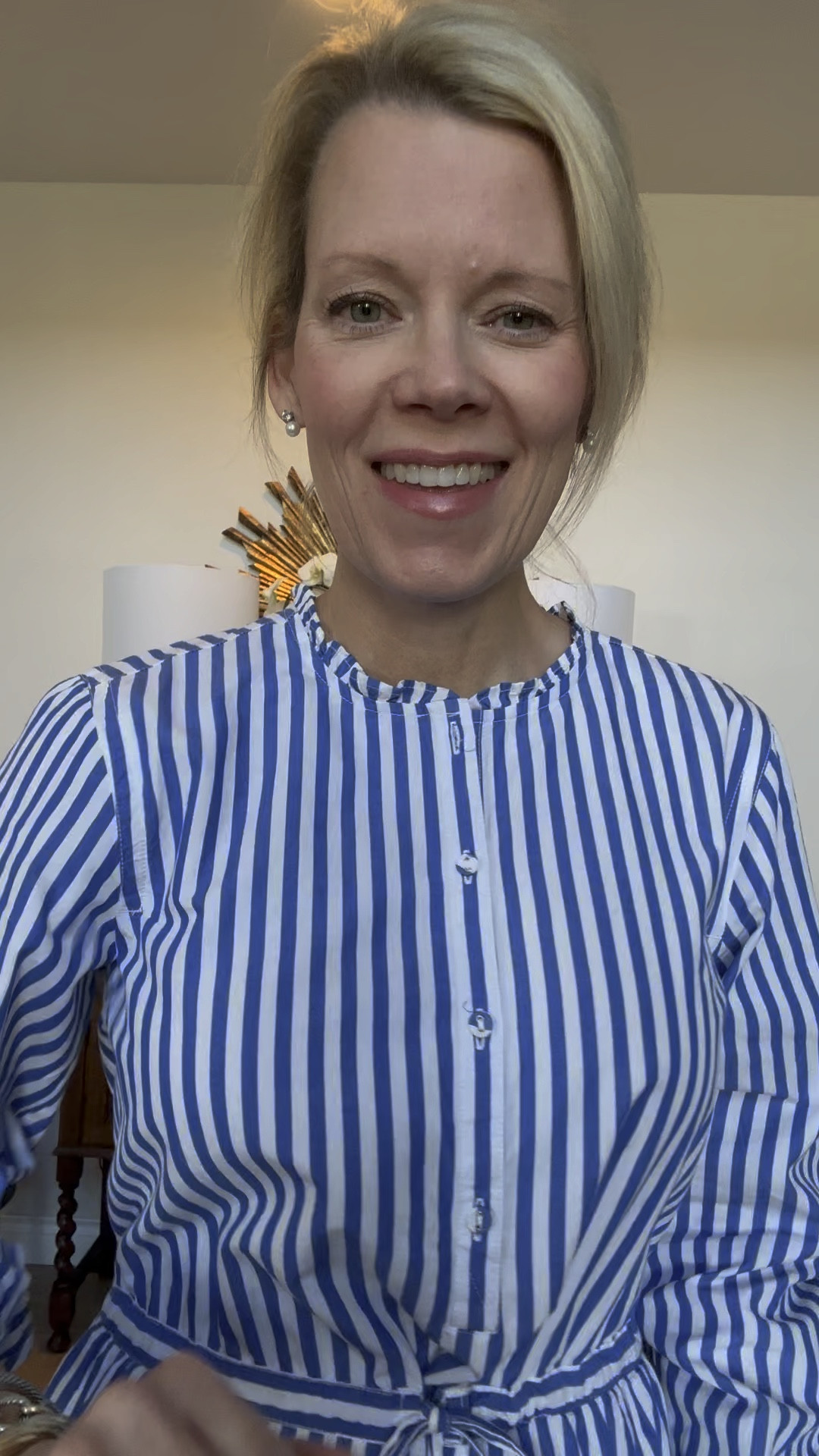 Darling Blue and White striped dress!!  I am in between a small and an extra small and went with the XS on this one. You cannot beat the price!💙🤍

Dresses. Easter dress.  Spring dress. 

#LTKstyletip #LTKSeasonal #LTKfindsunder50