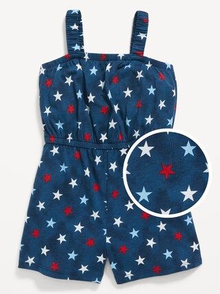 Printed Sleeveless Jersey-Knit Romper for Toddler Girls | Old Navy (US)